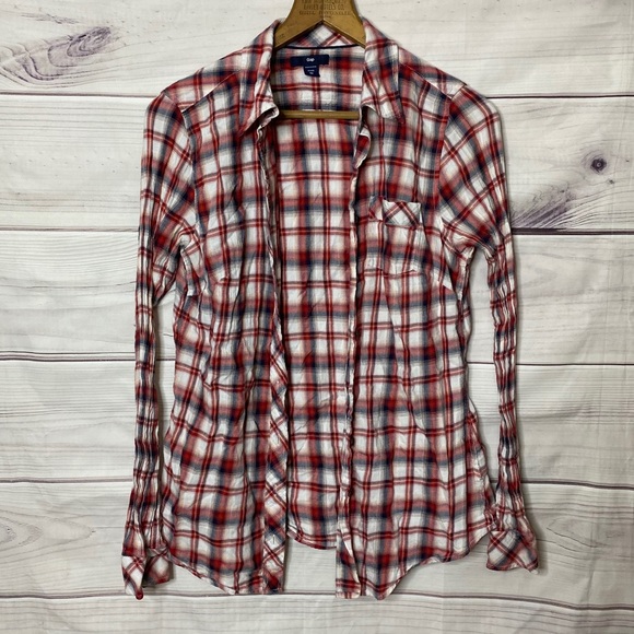 GAP Tops - Gap Plaid Button Down Shirt
